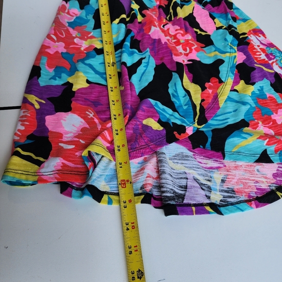 ROXY TROPICAL FLORAL Colorful MERRY VALE ONE SHOULDER Dress Stretch Sz S - Picture 11 of 14